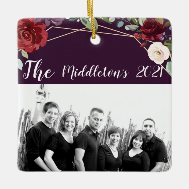 Oro de Rosas con ornamento XMAS personalizado (Anverso)