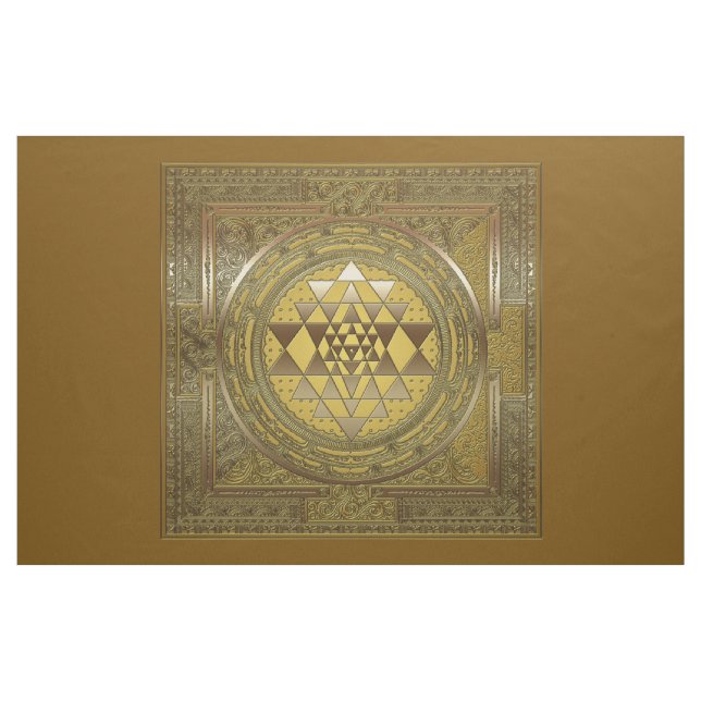 Oro de Sri Yantra - tela (Yarda)