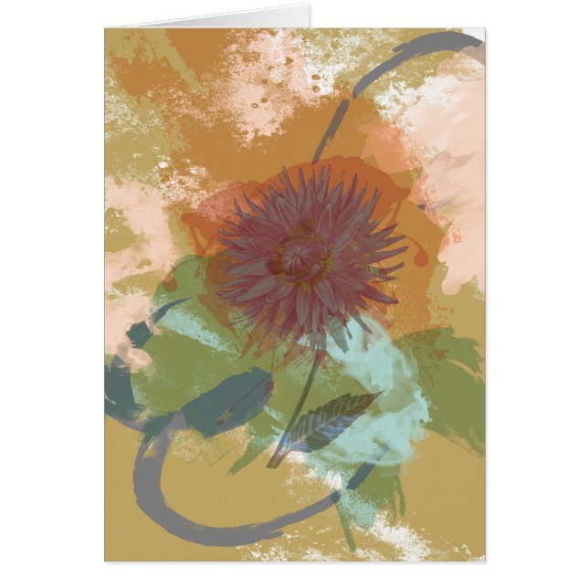 Oro de verde menta abstracto floral de Rubor de (Frente)