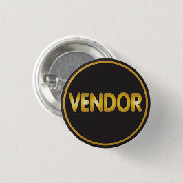 Oro del botón del vendedor en negro
