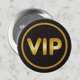 Oro del botón VIP en negro