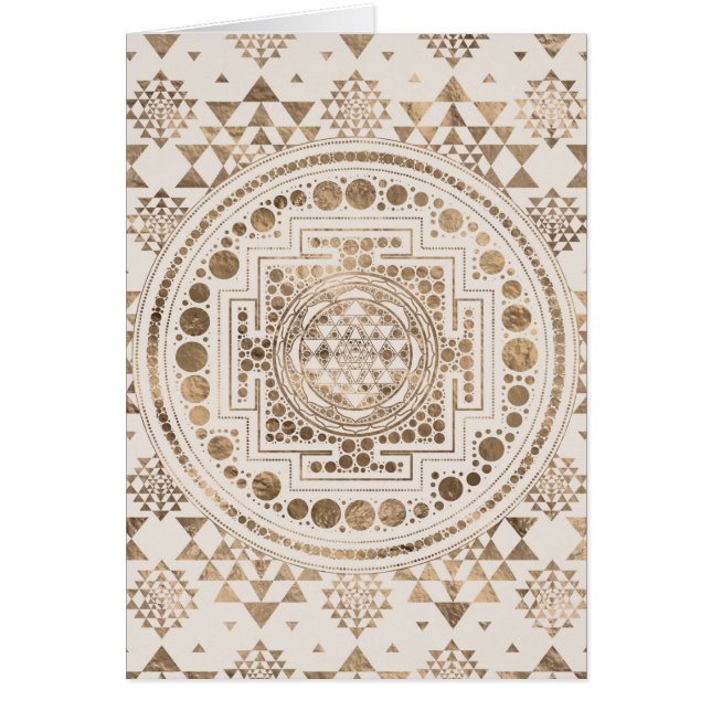 Oro del pastel de Sri Yantra/de Sri Chakra (Frente)