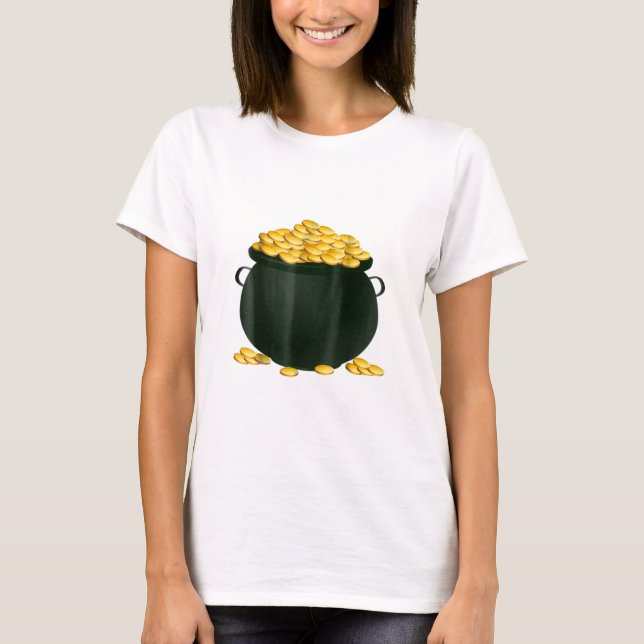 Oro Disfrazado de camiseta festividad y Halloween (Anverso)