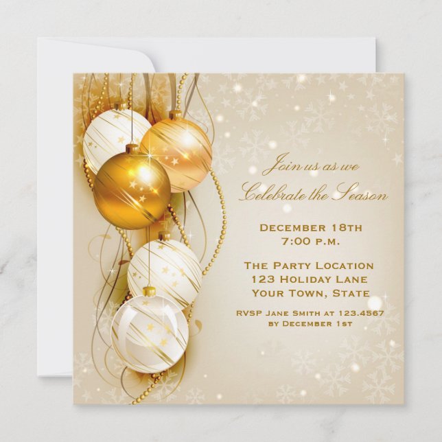Oro e invitación del día de fiesta de los (Anverso)