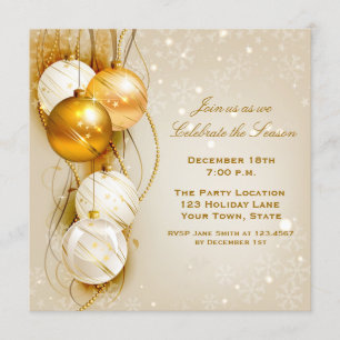 Oro e invitación del día de fiesta de los