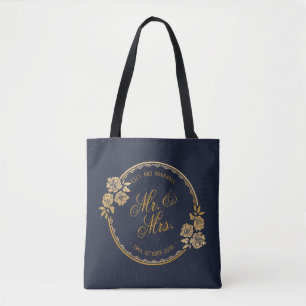 Oro elegante personalizado casando la bolsa de