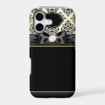 Oro elegante y arco negro