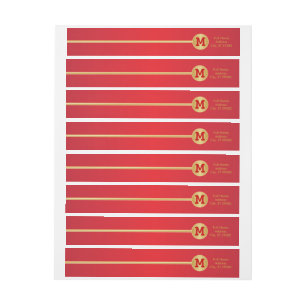 Oro elegante y diseño rojo