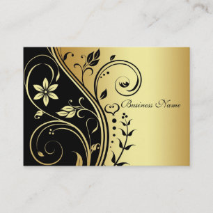 Oro elegante y tarjeta de visita negra de la
