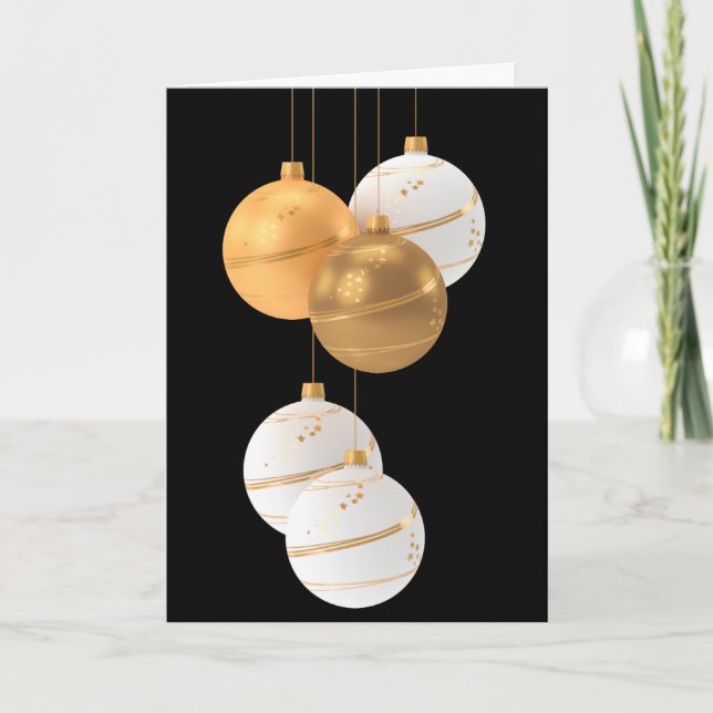 ORO EN BLANCO NAVIDADES TARJETA PARA CUALQUIERA (Anverso)