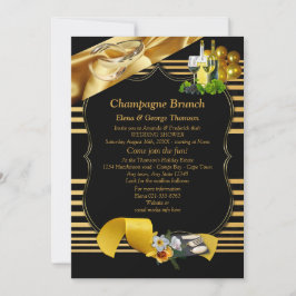 Oro en negro, Invitaciones de brunch Art-Deco