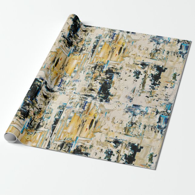 Oro entre el papel de embalaje de la grava (Desenrollado)