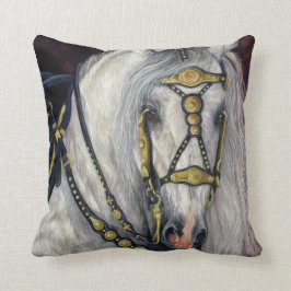 Oro español - almohada del caballo del diseñador
