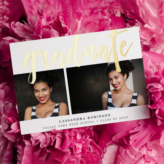 Oro esquematizado | Dos Invitaciones de Graduación (Subido por el creador)