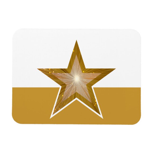 "Oro" Estrella imán flexible oro blanco (Horizontal)
