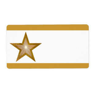 "Oro" Etiqueta de la banda estelar gran llanura bl