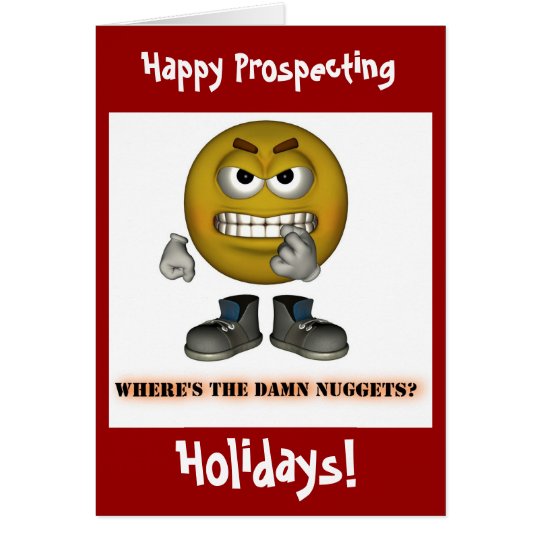 ¡Oro feliz que prospecta tarjetas de Navidad de