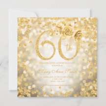 Oro Floral 60.ª luz de cristal de cumpleaños