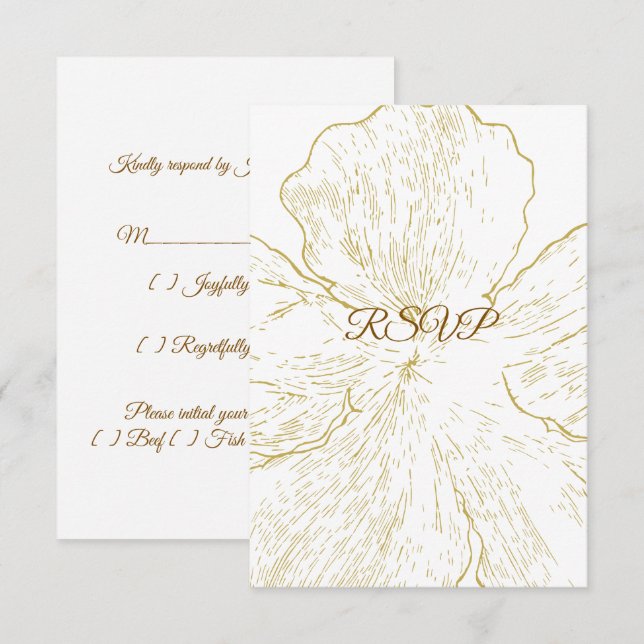 Oro Floral Botánico RSVP (Anverso / Reverso)