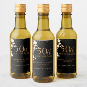 Oro floral negro 50° aniversario Boda