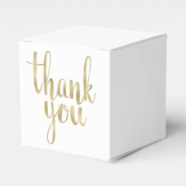 Oro gracias cajas de favores, Relieve metalizado (Costado Anverso)