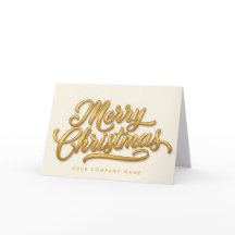 Oro Hoja Retro Script Feliz Navidad