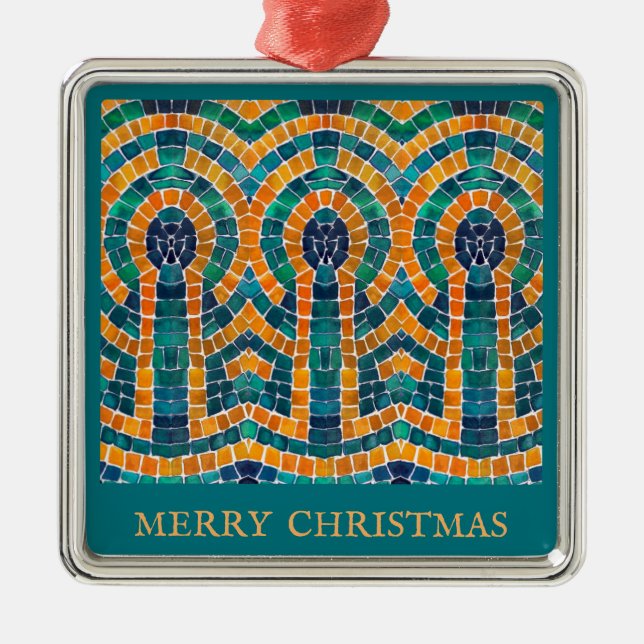 ORO ICONS MOSAIC Premium Square Ornamento + Texto (Frente)