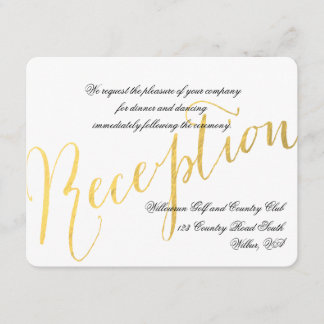 Oro Laminado Glamour | Invitación a la Recepción d