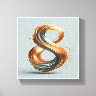 Oro Líquido de Lujo Número 8 Arte - Remolino Metál
