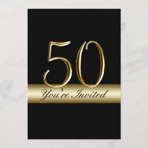 Oro Metalizado negro Imprimir invitaciones de cump
