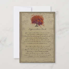 Oro musical Naranja oscuro Plum Árbol de hojas del