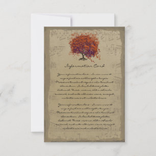 Oro musical Naranja oscuro Plum Árbol de hojas del