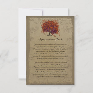 Oro musical Naranja oscuro Plum Árbol de hojas del