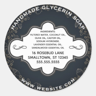 Oro negro rústico de la etiqueta hecha a mano del