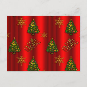 Oro Noel y árboles de Navidad rojos