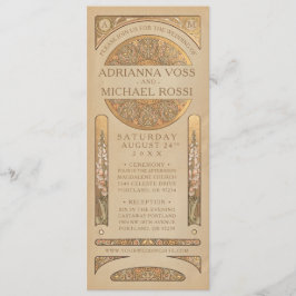 Oro Nouveau Deco de las invitaciones el | de la