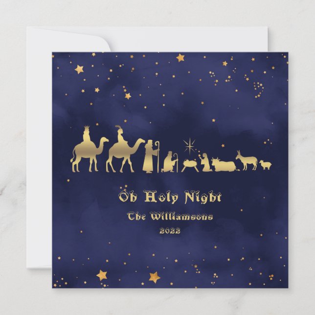 Oro Oh Navidades De La Noche Santa Personalizados (Anverso)