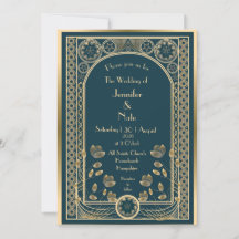 Oro Ornate - Invitación de boda