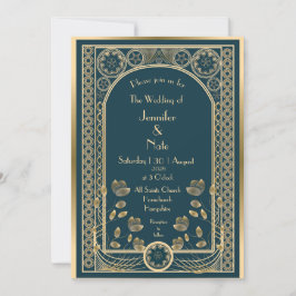 Oro Ornate - Invitación de boda