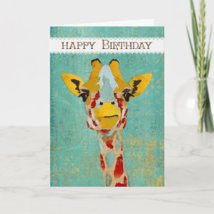 Oro que mira a escondidas la tarjeta de cumpleaños