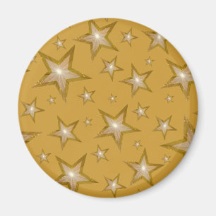 oro redondo de imán de refrigerador Gold Star