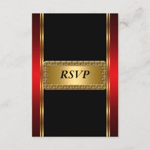 Oro rojo Arte Negro Deco RSVP