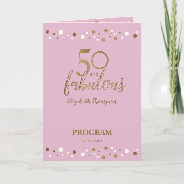 Oro rosa 50 y fabuloso programa de cumpleaños núme (Anverso)