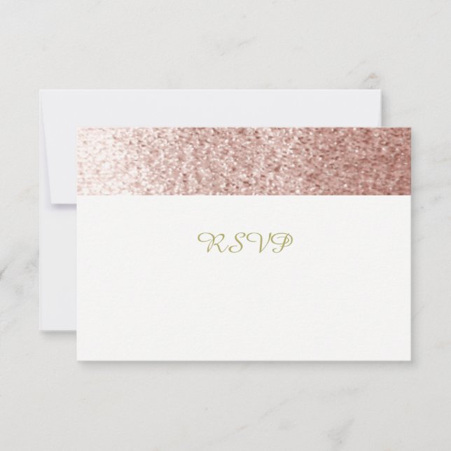 Oro Rosa Brillo Falso RSVP (Anverso)