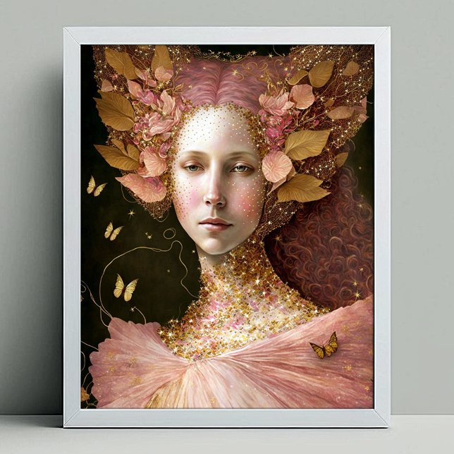 Oro Rosa Fae Fae Mujer Fantasía Arte (Subido por el creador)