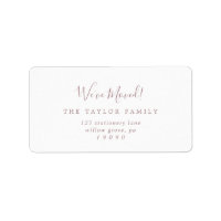 Oro Rosa minimalista Hemos movido nueva etiqueta d