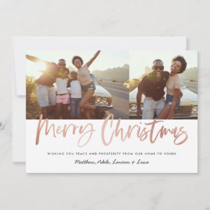 Oro rosa moderno Navidad multi foto