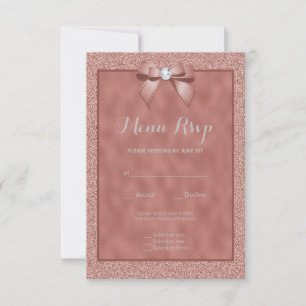 Oro Rosa y Menú de Glitter con Estilo RSVP
