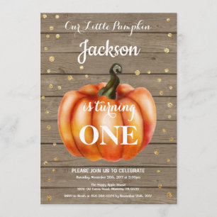 Oro rústico de la invitación del cumpleaños de la