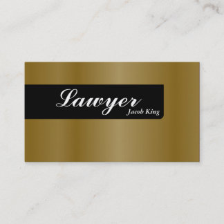 Oro simple de la tarjeta de visita del abogado del